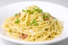 Carbonara spagetti (teljes kiőrlésű lisztből, mozzarella sajttal)
